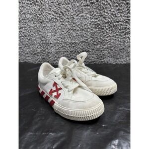 Off-White Kid's Unisex‎ White Vulcanized Lace-Up Sneaker Right Shoe Only Size 28